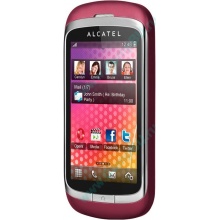 Красно-розовый телефон Alcatel One Touch 818 (Орел)