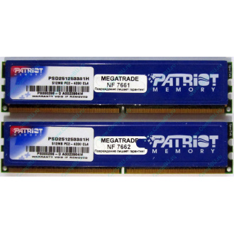Память 1Gb (2x512Mb) DDR2 Patriot PSD251253381H pc4200 533MHz (Орел)